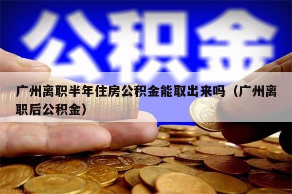 广州离职半年住房公积金能取出来吗（广州离职后公积金）